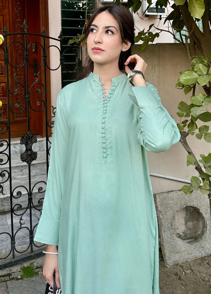 Zenyre Pret Solid Crepe 2 Piece Suit Mint Dove