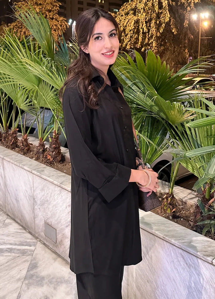 Zenyre Pret Solid Crepe 2 Piece Suit Noir Grace