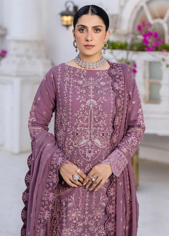 Zimal By Emaan Adeel Embroidered Chiffon Suits Unstitched 3 Piece EA23Z ZM-02 Zartaash - Luxury Collection