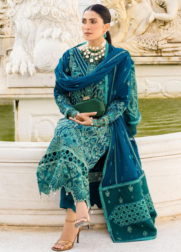 Zimal By Emaan Adeel Embroidered Chiffon Suits Unstitched 3 Piece EA23Z ZM-04 Noori - Luxury Collection