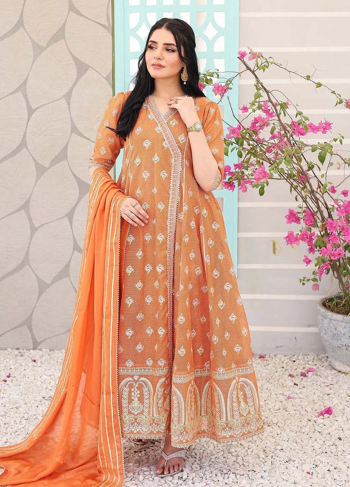 Ziphyer Pret Ayubia Net 3 Piece Suit Mari Gold