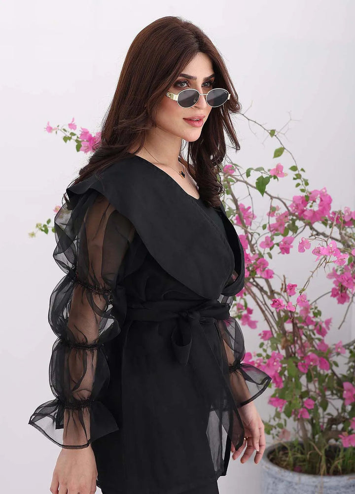 Ziphyer Pret Pure Organza 3 Piece Suit Black Rose
