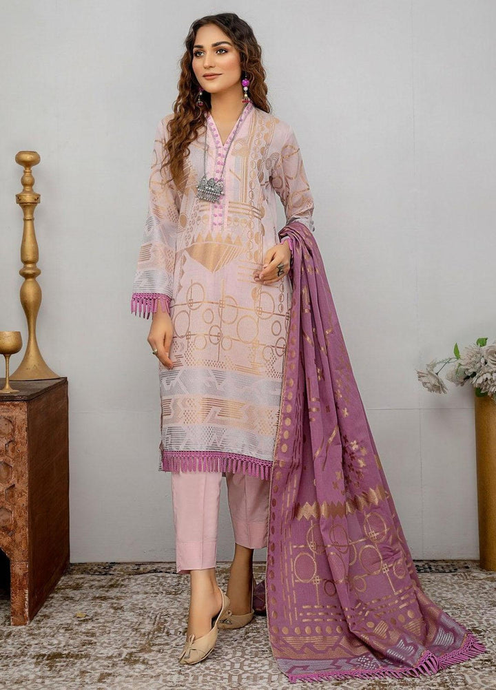 Ziva By Safwa Jacquard Lawn Suits Unstitched 3 Piece SW23Z SJC-01 - Summer Collection