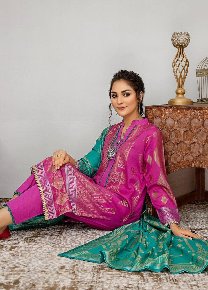 Ziva By Safwa Jacquard Lawn Suits Unstitched 3 Piece SW23Z SJC-06 - Summer Collection