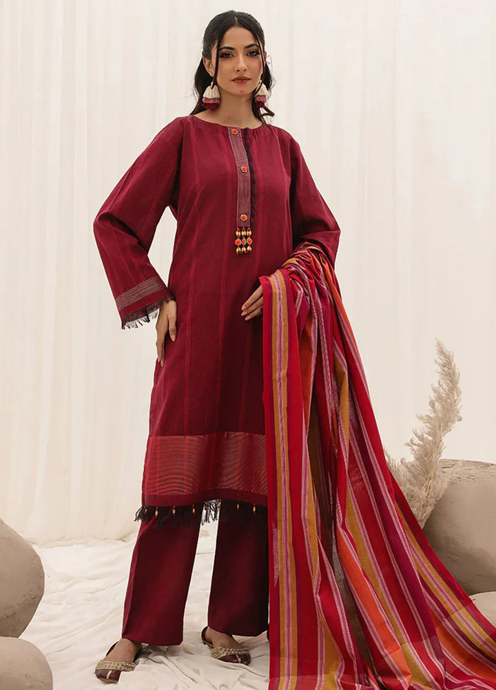 Zlooms Printed Yarn Dyed Suit Unstitched 3 Piece ZL25-C10-06 - Summer Collection