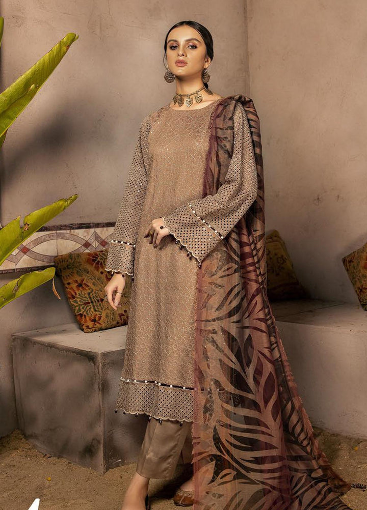 Zoha By Aalaya Embroidered Viscose Suits Unstitched 3 Piece ALY22ZC D10 - Winter Collection