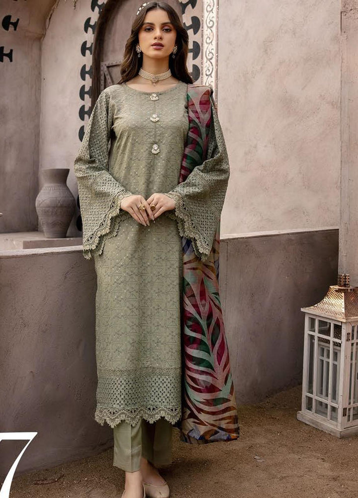 Zoha By Aalaya Embroidered Viscose Suits Unstitched 3 Piece ALY22ZC D7 - Winter Collection