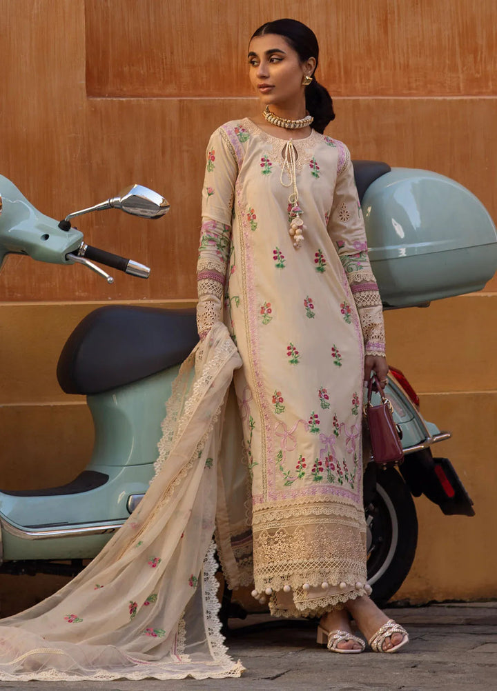 Zoha by Ansab Jahangir Embroidered Lawn Suit Unstitched 3 Piece ANJ25Z D-05 Rosalie - Summer Collection