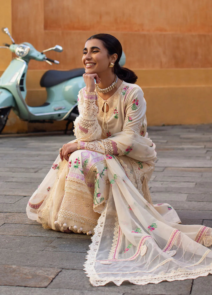 Zoha by Ansab Jahangir Embroidered Lawn Suit Unstitched 3 Piece ANJ25Z D-05 Rosalie - Summer Collection