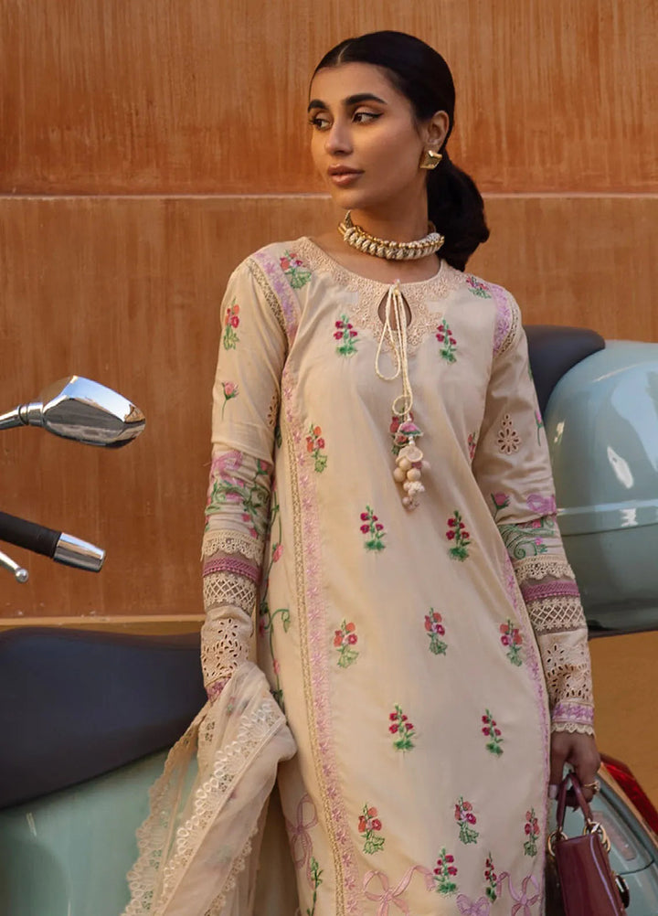 Zoha by Ansab Jahangir Embroidered Lawn Suit Unstitched 3 Piece ANJ25Z D-05 Rosalie - Summer Collection