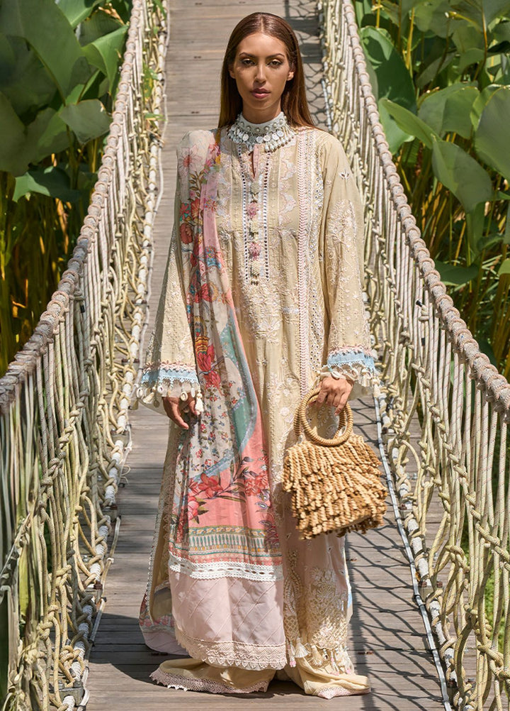 Zoha by Ansab Jahangir Embroidered Lawn Suits Unstitched 3 Piece ANJ24Z D-03 Adenium - Luxury Collection
