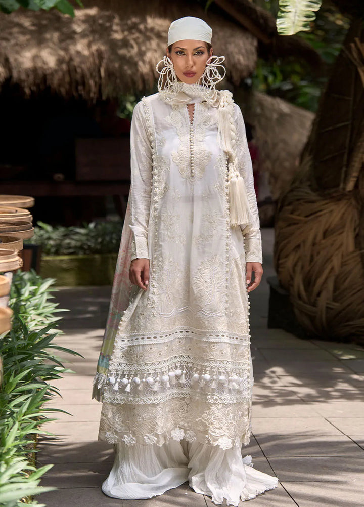 Zoha by Ansab Jahangir Embroidered Lawn Unstitched Suit 3 Piece ANJ24Z D-12 Euphoriba - Luxury Collection