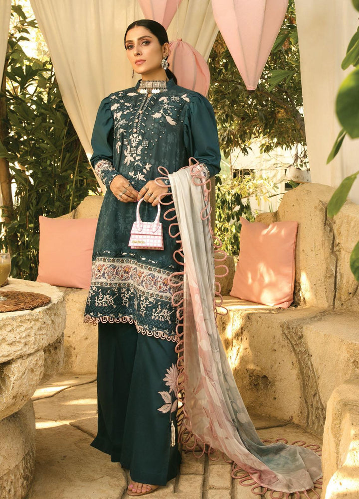 Zoha by Ansab Jahangir Embroidered Lawn Suits Unstitched 3 Piece ANJ21Z 04 Leilani - Summer Collection