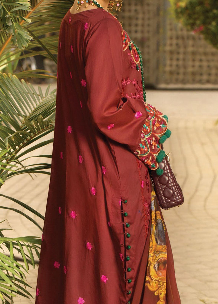Zoha by Ansab Jahangir Embroidered Lawn Suits Unstitched 3 Piece ANJ21Z 10 Shala - Summer Collection