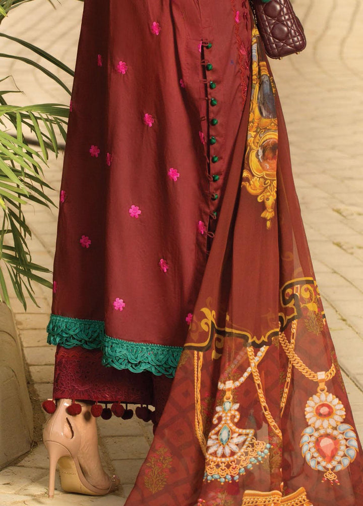 Zoha by Ansab Jahangir Embroidered Lawn Suits Unstitched 3 Piece ANJ21Z 10 Shala - Summer Collection