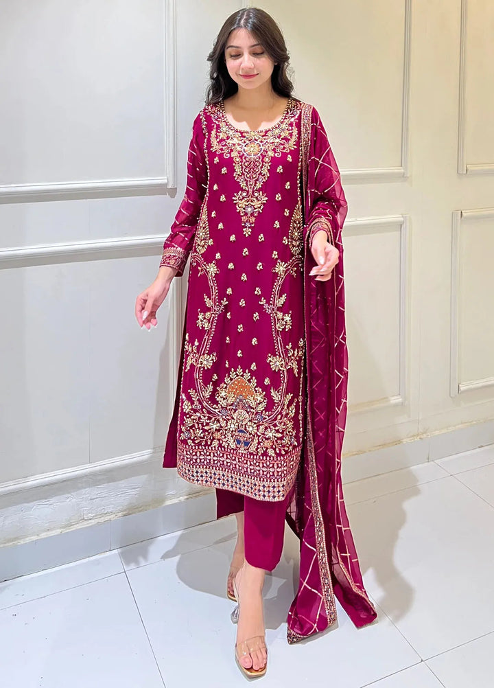 Zohan Ateeq Pret Embroidered Chiffon 3 Piece Suit Kaysaria