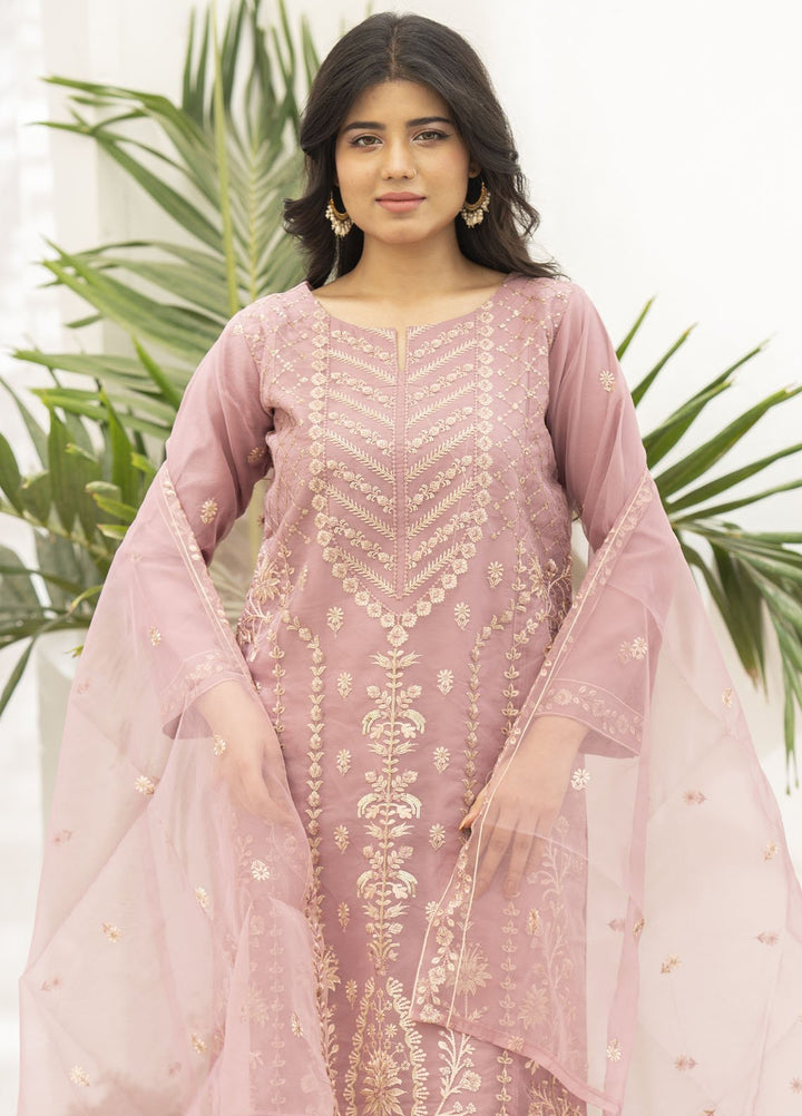 Zohan Ateeq Pret Embroidered Organza 3 Piece Suit Ayeza Pink