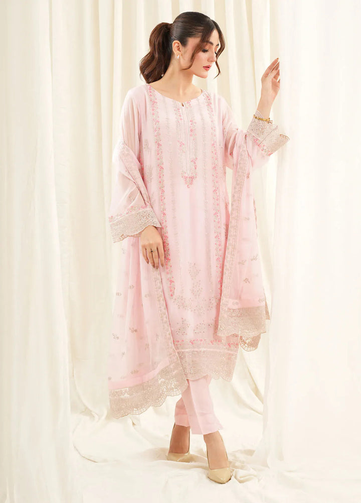 Zouj Embroidered Chiffon Suit Unstitched 3 Piece ZJ24 ZJ-CH-06 - Formal Collection