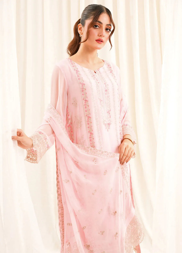 Zouj Embroidered Chiffon Suit Unstitched 3 Piece ZJ24 ZJ-CH-06 - Formal Collection