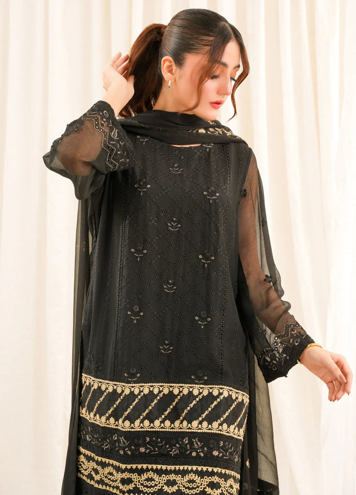 Zouj Embroidered Chiffon Suit Unstitched 3 Piece ZJ24 ZJ-CH-08 - Formal Collection