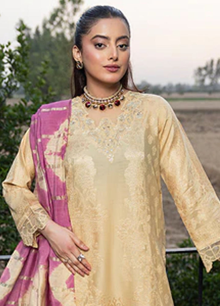 Zuri Pret Embroidered Lawn 3 Piece Suit Afreen JK-22 Beige