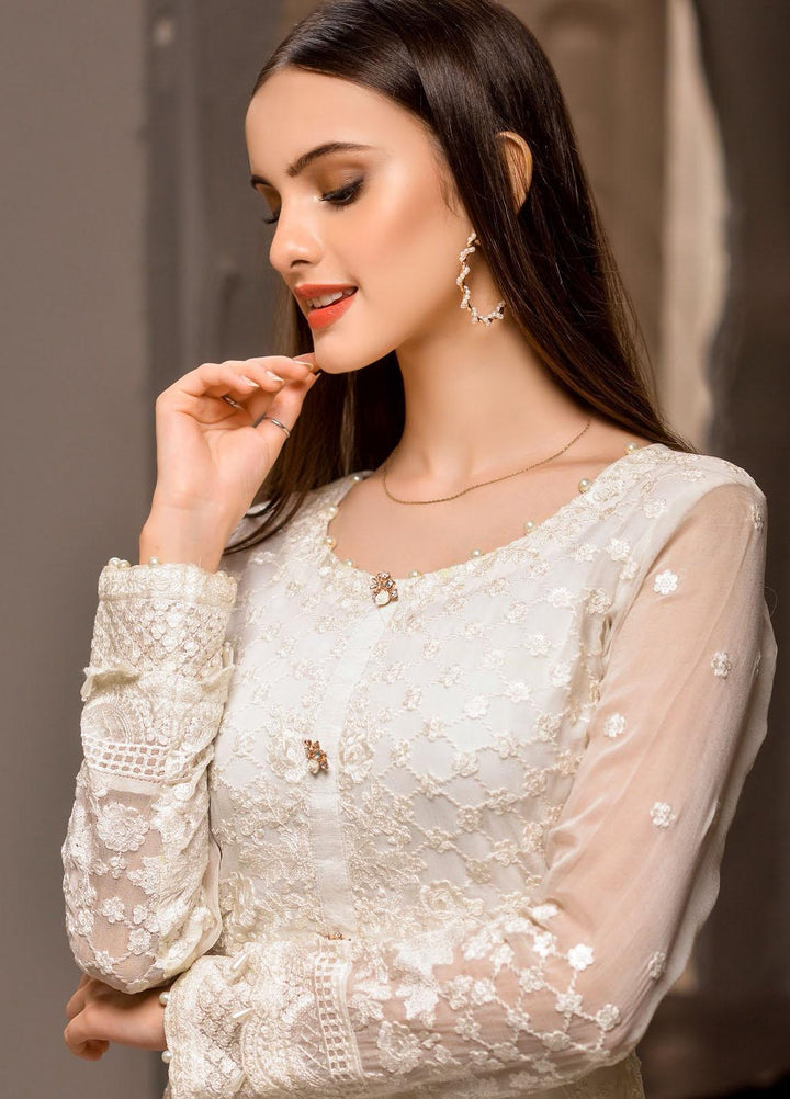 Zurr Signature by AB Textiles  Embroidered Chiffon Suits Unstitched 3 Piece AB21SC ZSLC-04 - Festive Collection