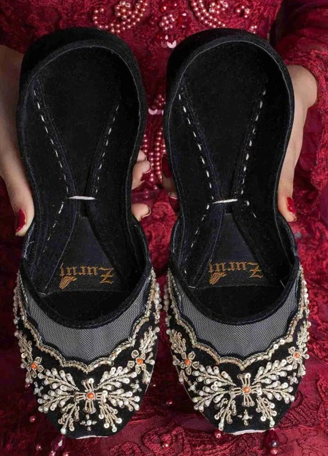 Zuruj Festive Style Khussa JK-1-Black