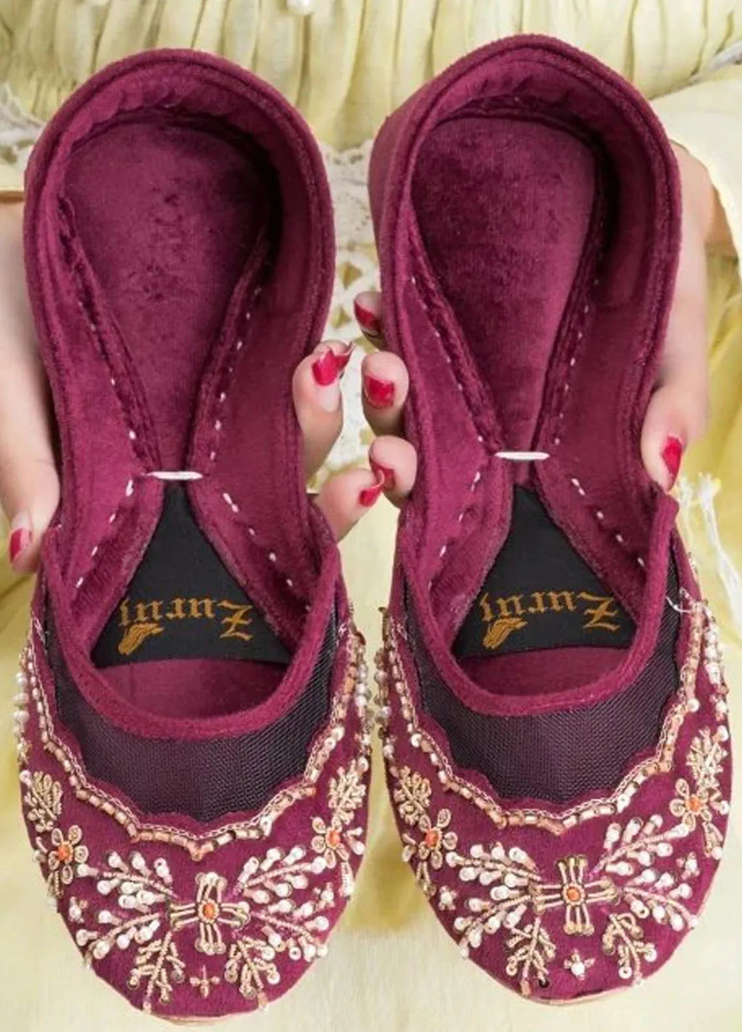 Zuruj Festive Style Khussa JK-1-Magenta