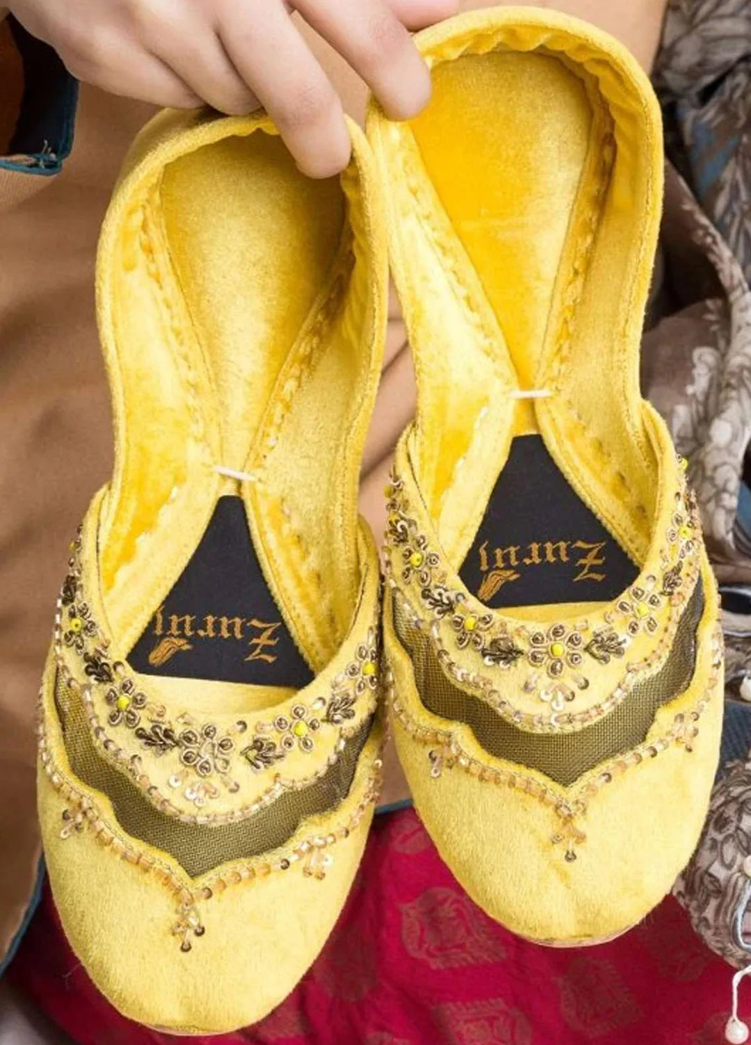 Zuruj Festive Style Khussa JK-3-Yellow