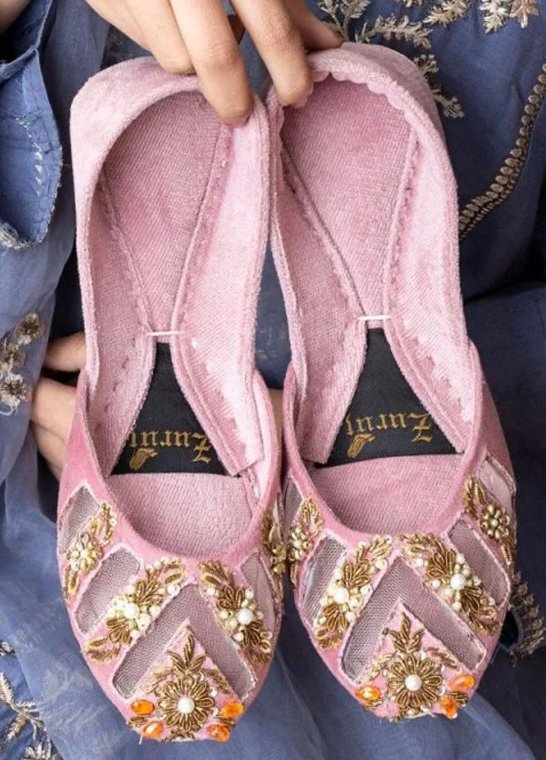 Zuruj Festive Style Khussa JK-6-BabyPink