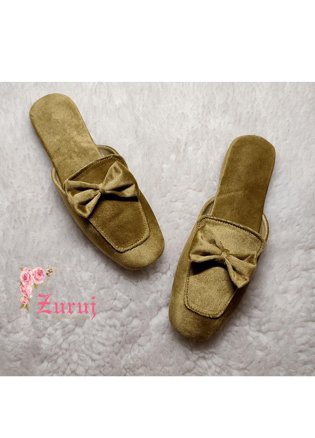 Zuruj Festive Style Mules ML-V-Golden