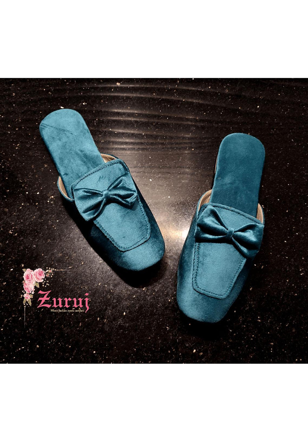 Zuruj Festive Style Mules ML-V-Blue