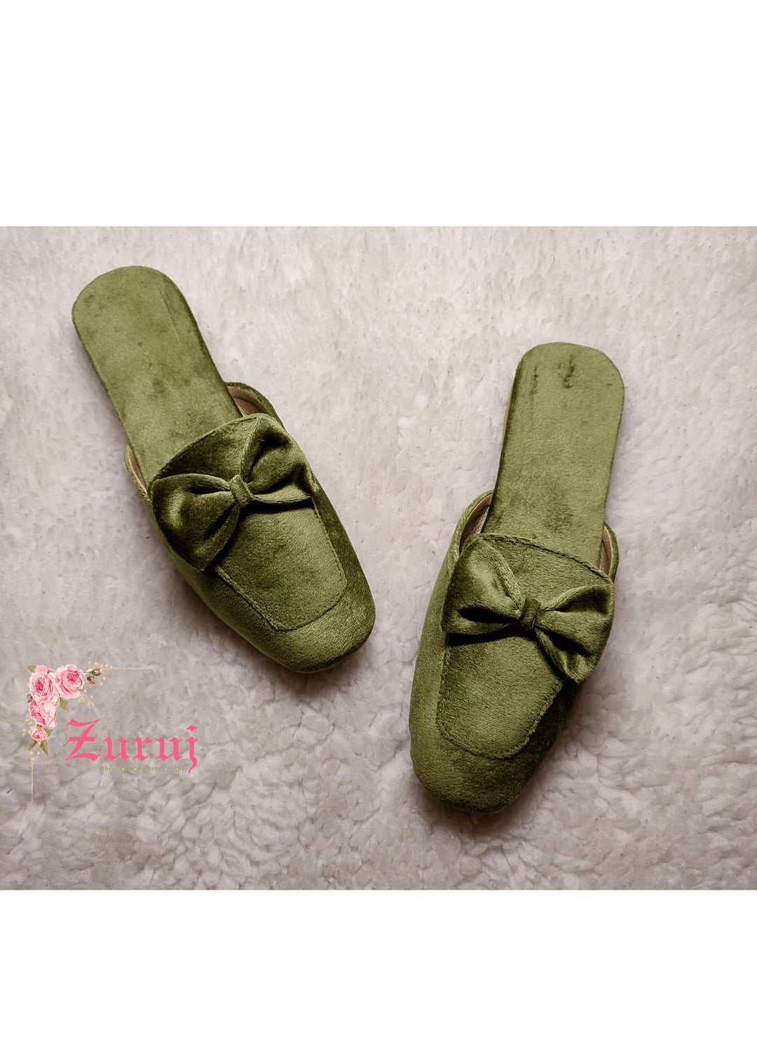 Zuruj Festive Style Mules ML-V-Mehndi