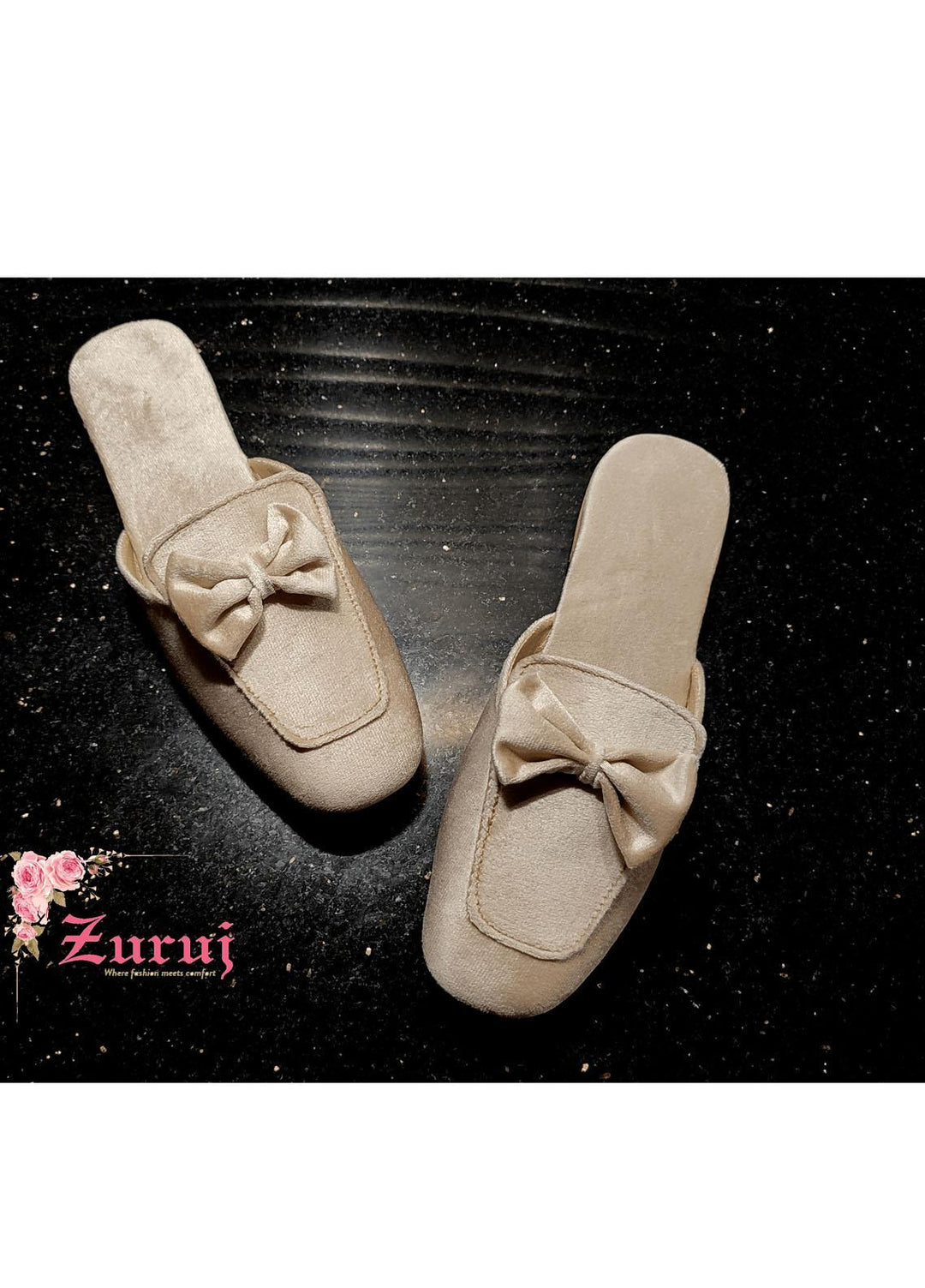 Zuruj Festive Style Mules ML-V-Offwhite