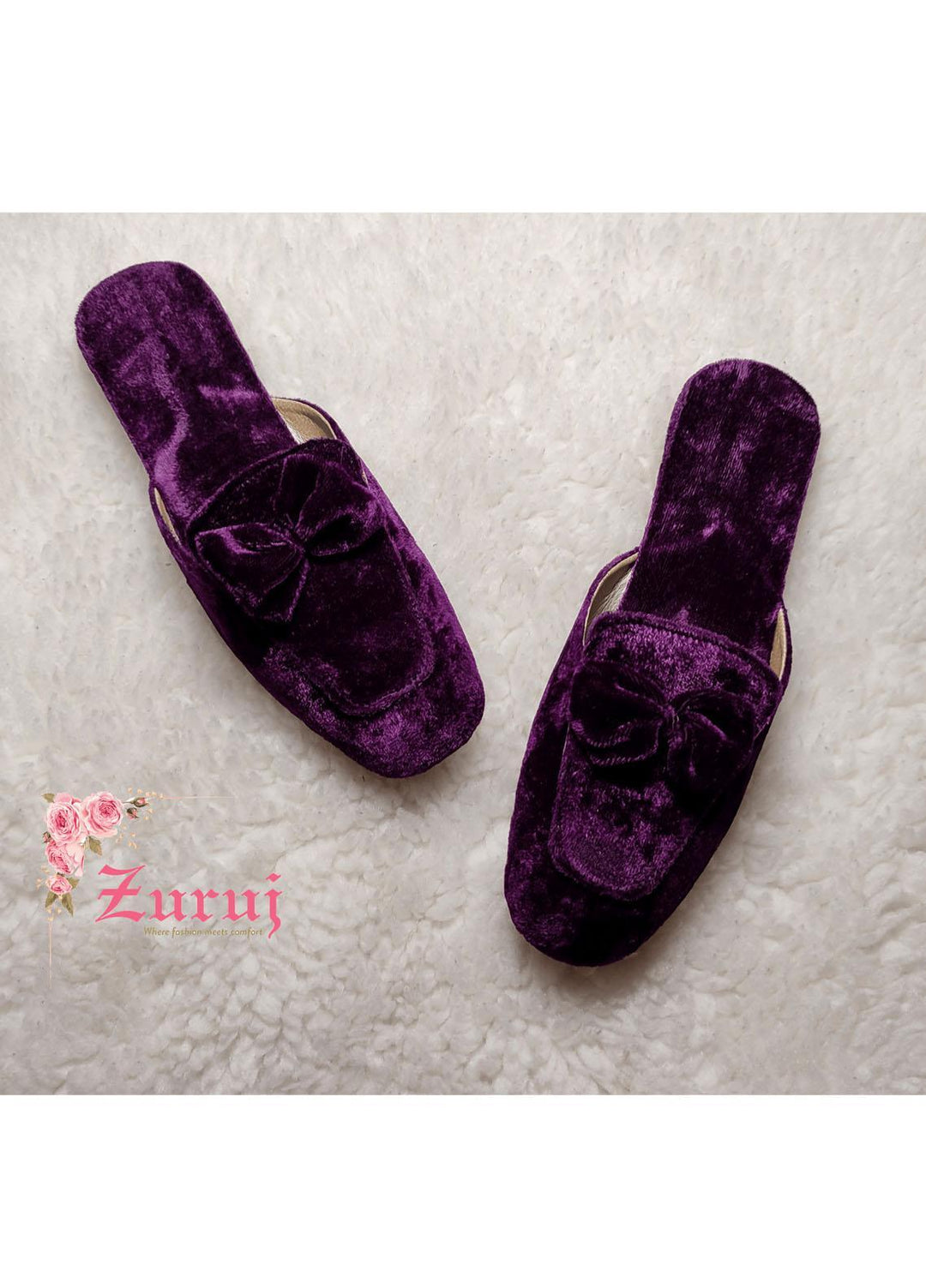Zuruj Festive Style Mules ML-V-Purple