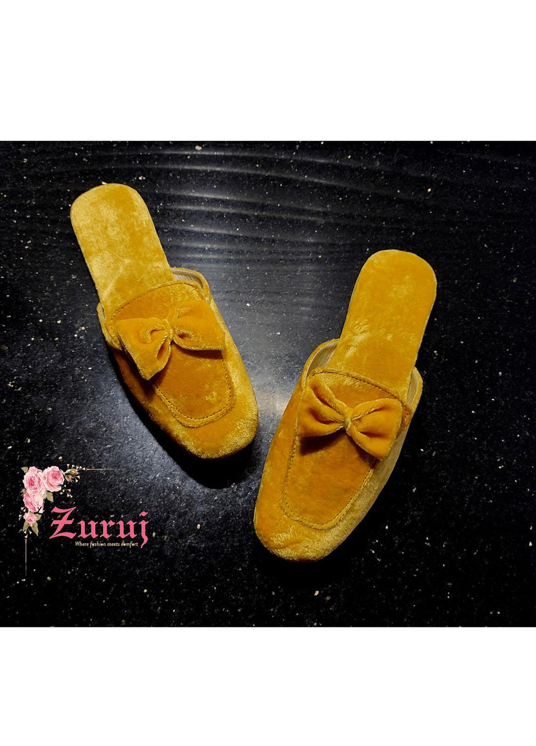 Zuruj Festive Style Mules ML-V-Yellow