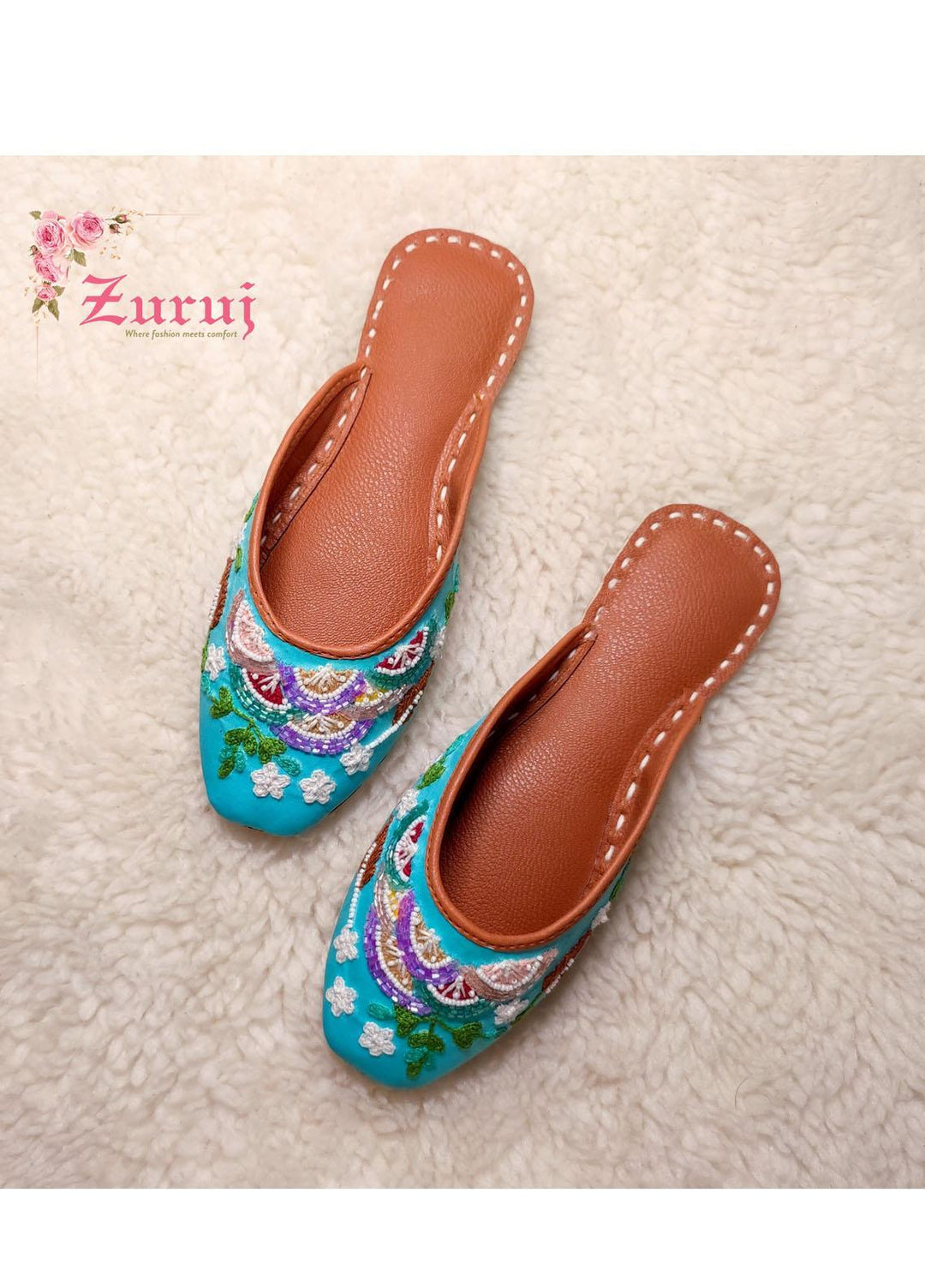 Zuruj Festive Style Backless Khussay JU-203