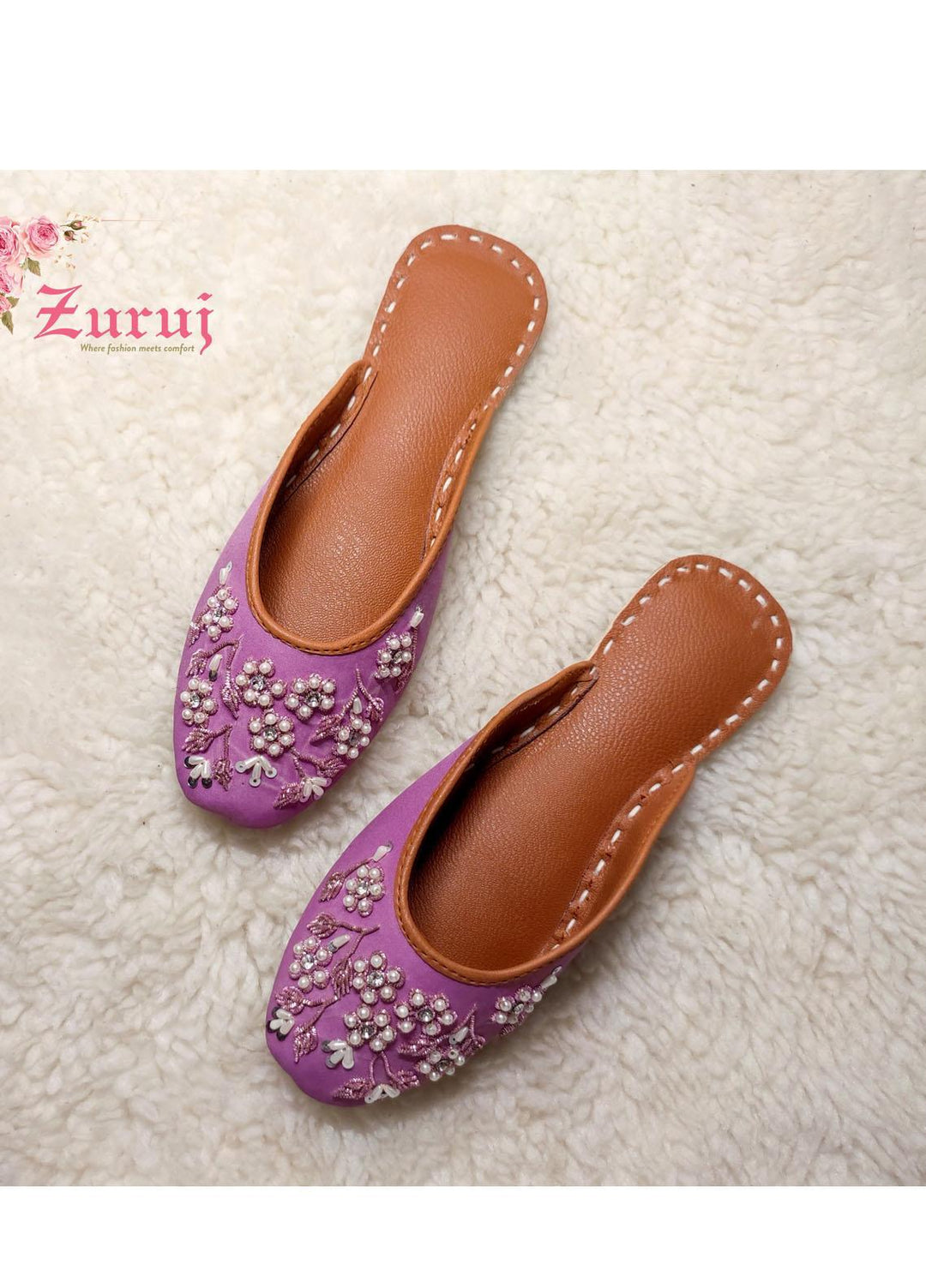 Zuruj Festive Style Backless Khussay JU-179