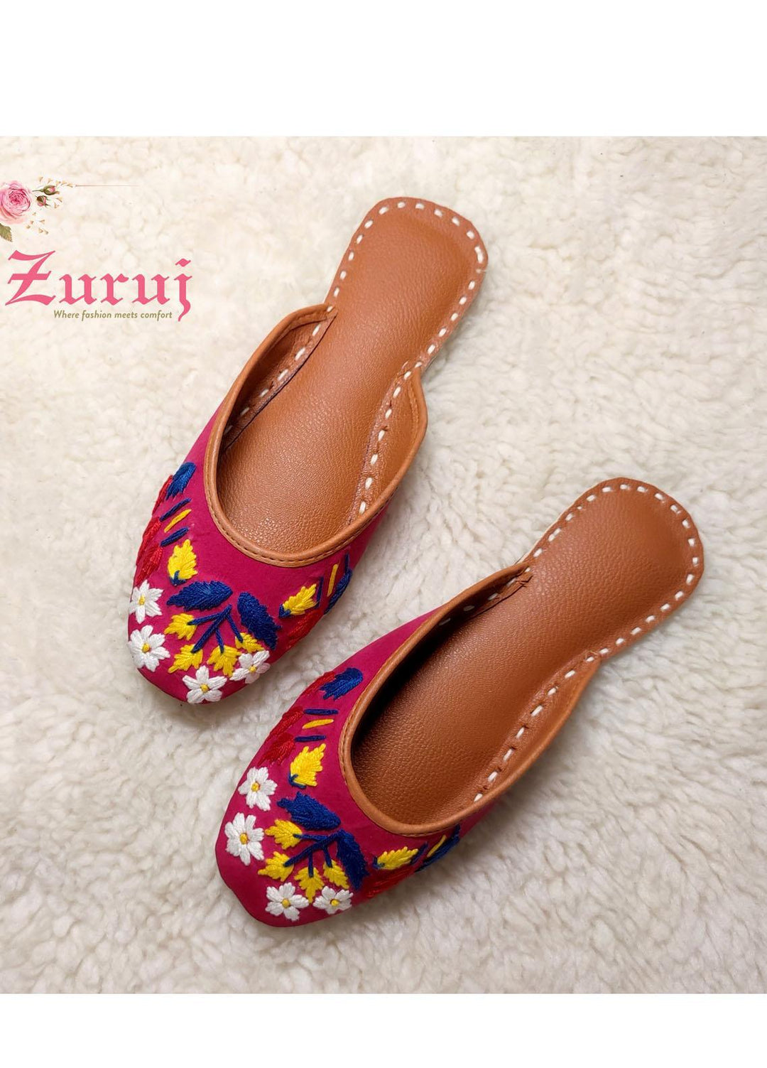 Zuruj Festive Style Backless Khussay JU-178