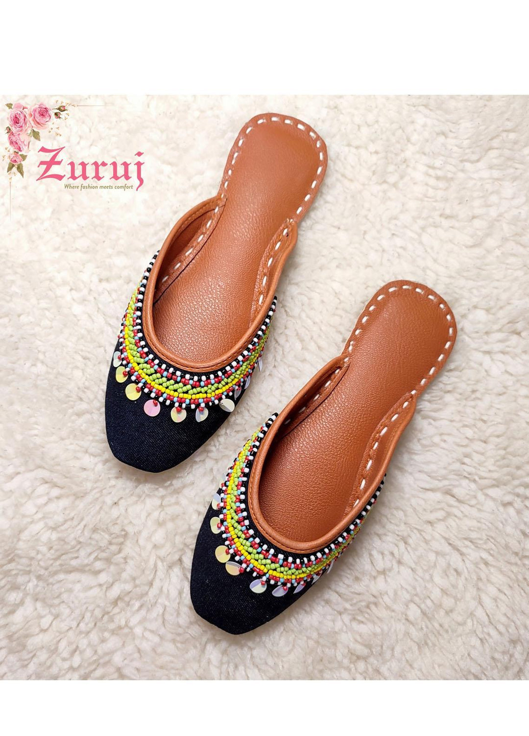 Zuruj Festive Style Backless Khussay JU-171