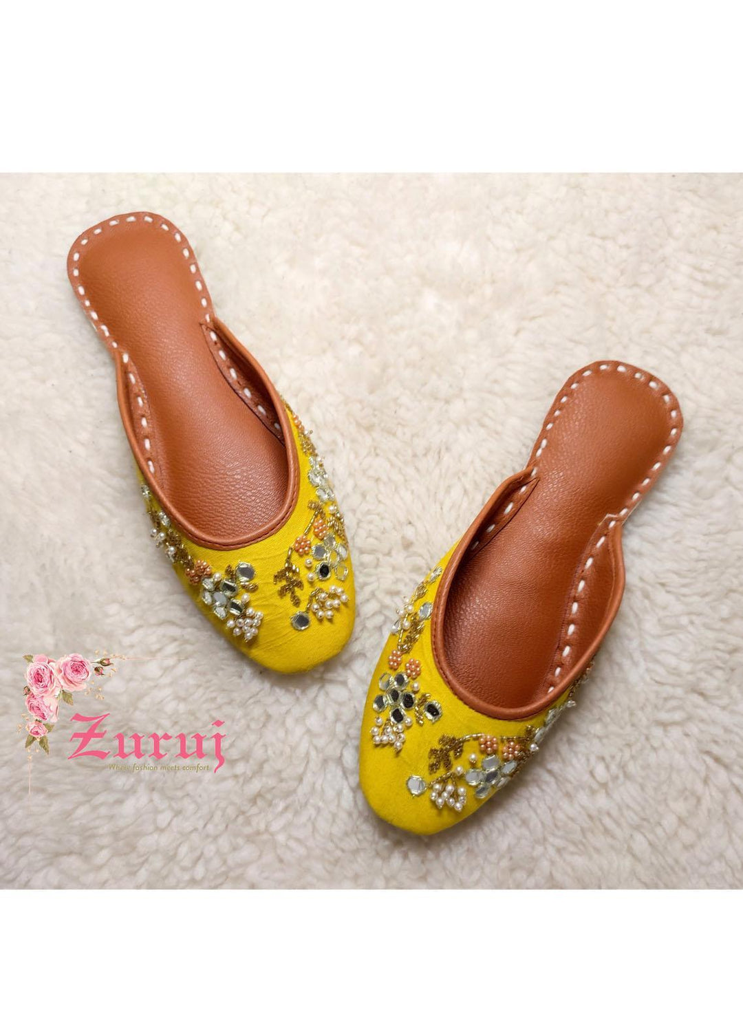 Zuruj Festive Style Backless Khussay JU-168