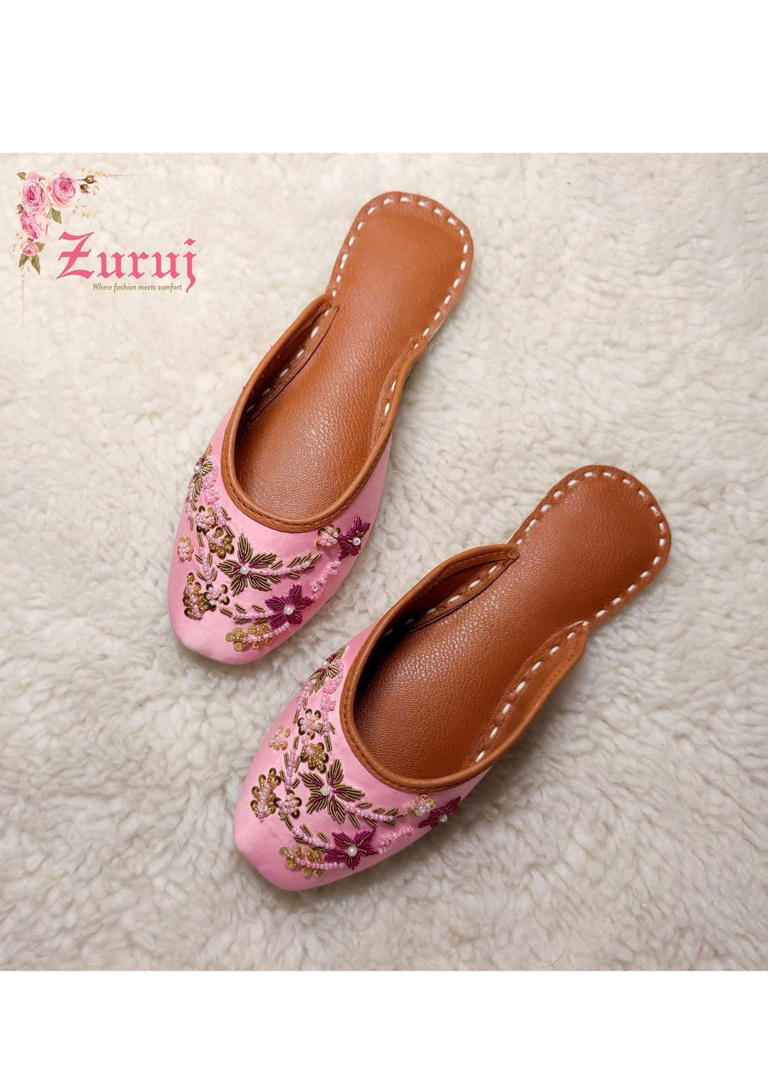 Zuruj Festive Style Backless Khussay JU-163