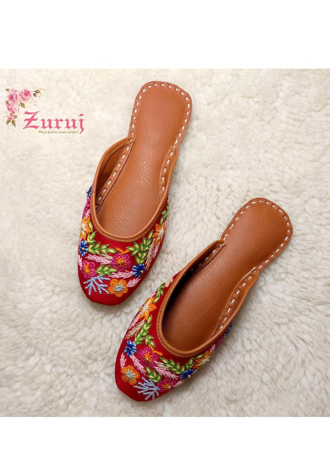 Zuruj Festive Style Backless Khussay JU-159