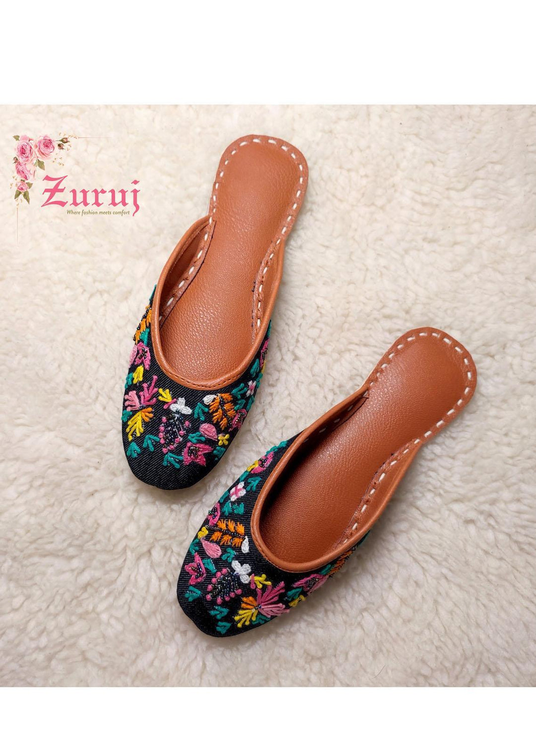 Zuruj Festive Style   Backless Khussay JU-158