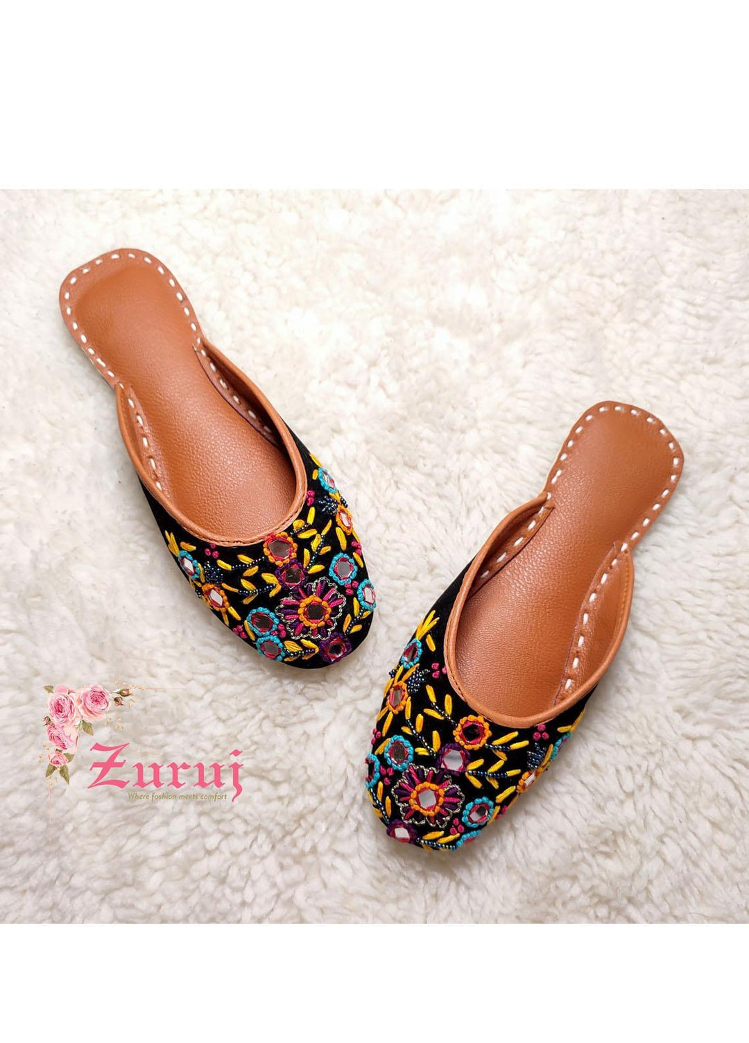 Zuruj Festive Style Backless Khussay JU-135