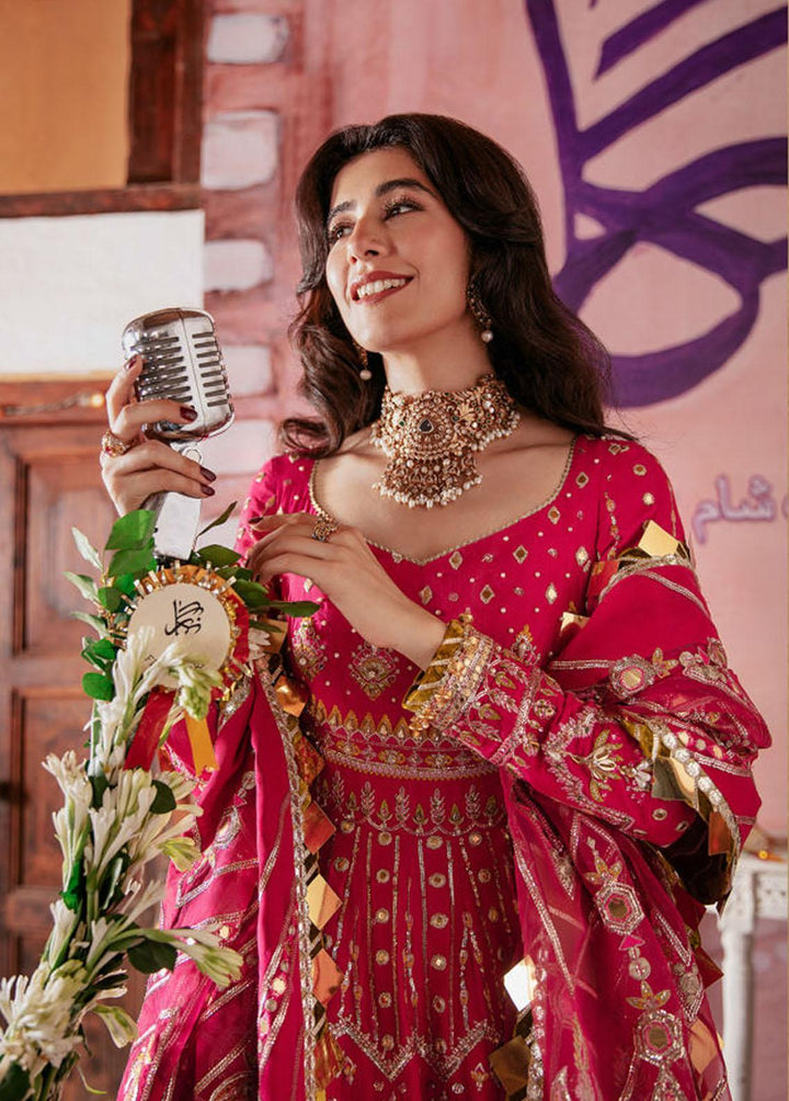 Zarlish by Mohsin Naveed Ranjha Embroidered Raw Silk Suits Unstitched 2 Piece MNR22Z ZWU22-09 Musarrat Nazir - Festive Collection