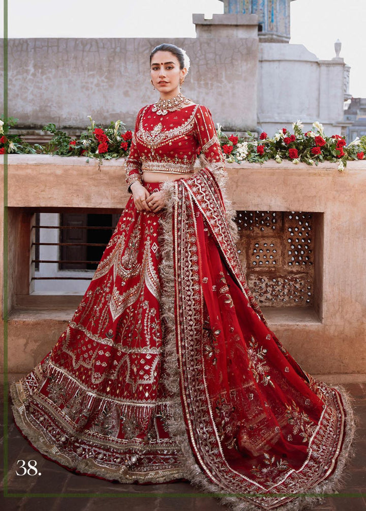 Zarlish by Mohsin Naveed Ranjha Embroidered Raw Silk Suits Unstitched 3 Piece MNR22Z ZWU22-14 Shima Kirmani - Festive Collection