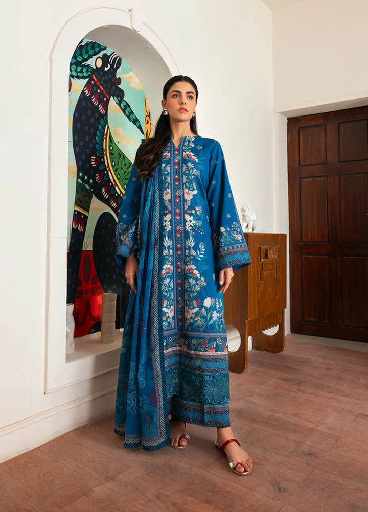 Zync by Florent Embroidered Lawn Suits Unstitched 3 Piece FL25ZDW ZY-6B - Summer Collection