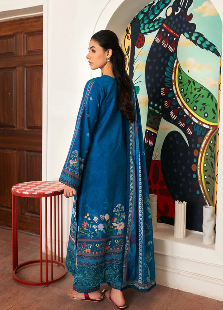 Zync by Florent Embroidered Lawn Suits Unstitched 3 Piece FL25ZDW ZY-6B - Summer Collection