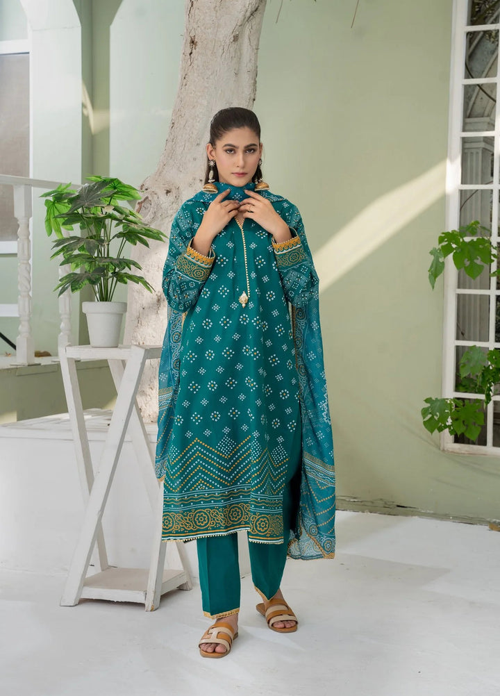 La Elise Women RTW Embroidered Lawn 3 Piece Suit 0000603 Zoya - Casual Collection